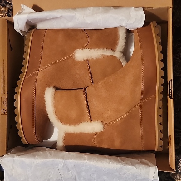 UGG Malvella Wedge Boots, Chestnut Suede
